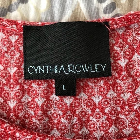 Cynthia Rowley Women’s Sz L Sleeveless Floral Top - Picture 4 of 5